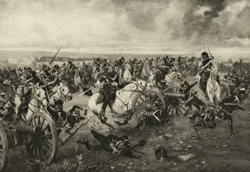 The Scots Greys at Waterloo, 18 June 1815, c.1902